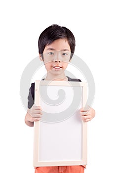 Child with whiteboard