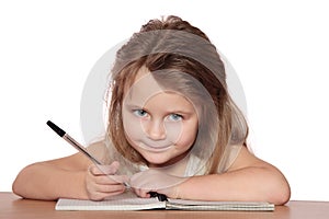 Child writing