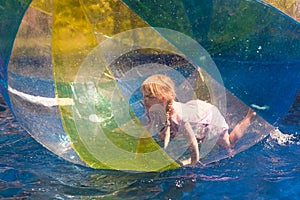 Child in the zorb