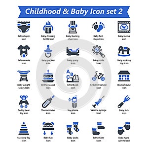 Childhood Baby Icon Set 2