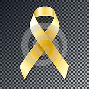 Childhood Cancer Awareness gold ribbon