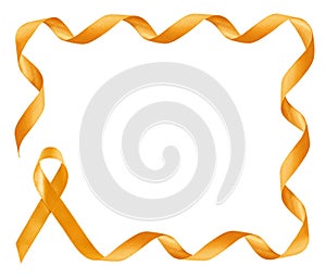 Childhood Cancer Awareness golden Ribbon frame photo