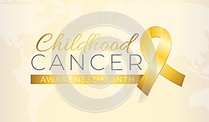 Childhood Cancer Awareness Month Background Illustration