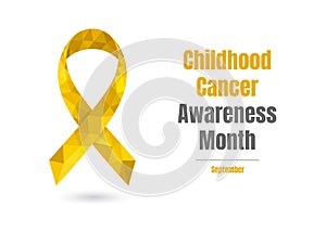 Childhood Cancer Awareness Month golden ribbon web