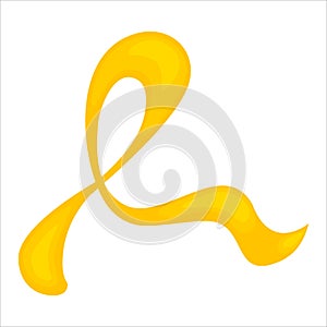 Childhood cancer awareness poster of yellow ribbon