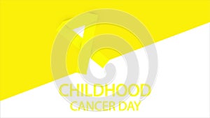 childhood cancer day international symbol yellow ribbon