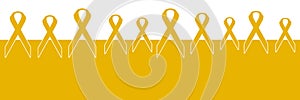 Childhood Cancer Ribbons Horizontal Background