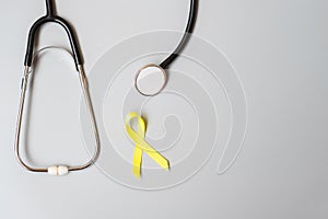 Childhood Cancer, Sarcoma, bone, bladder and Suicide prevention Awareness month, Gold Yellow Ribbon for supporting people living