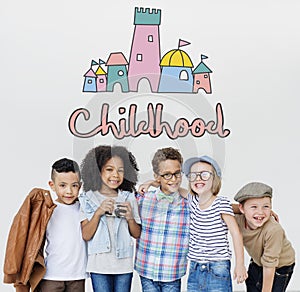 Childhood Children Palace Castle Graphic Concept photo