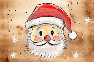 childlike drawing of santa claus AI generated