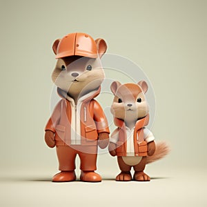 Childlike Simplicity: 3d Squirrel Character Art By Beej Gorjiski