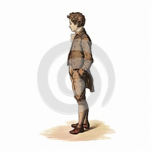 Childlike Simplicity A Digital Illustration Of An 18th Century Man In Period Clothing