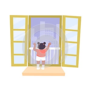 Childproof Window Illustration photo