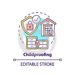 Childproofing concept icon