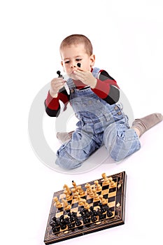 Childre playing chess