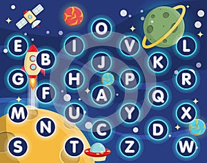 Children activity space alphabet learning placemat