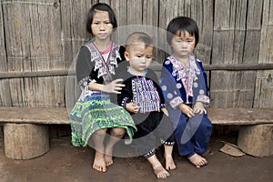 Children of Asia, ethnic group Meo, Hmong photo