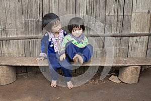 Children of Asia, ethnic group Meo, Hmong photo