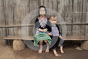 Children of Asia, ethnic group Meo, Hmong photo