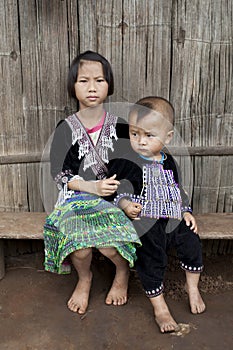 Children of Asia, ethnic group Meo, Hmong photo