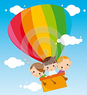 Children with balloon