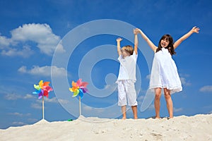 Children on the beach