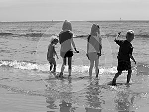 Children at the beach