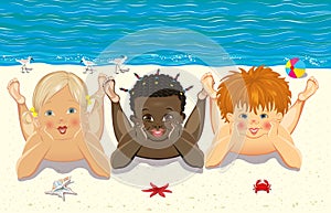 Children on the beach