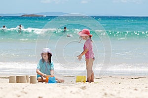 Children at the beach