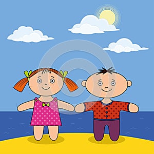 Children on beach