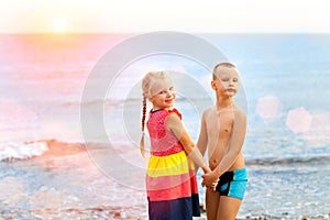 Children on the beach