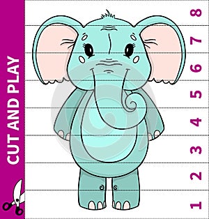 Children board animal game cut and play for number in place for preschoolers and primary school students worksheets.Page