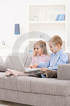 Children browsing internet