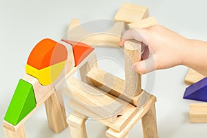 Children building blocks