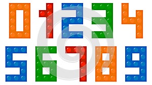 Children Building Blocks Numbers Font