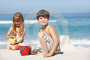 Children Building Sandcastles img