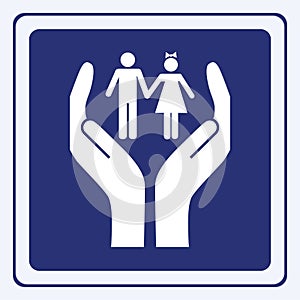 Children care sign