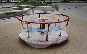 Children carousel on a playground