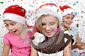 Children celebrating Christmas