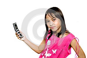 Children with cell phone