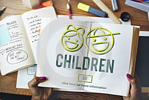 Children Childhood Kids Offspring Website Concept