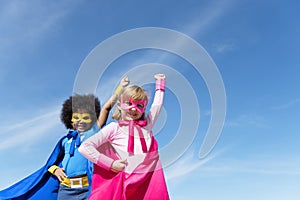Children Childhood Super Hero Concept photo