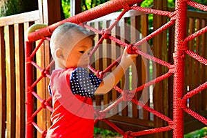 Children climbing