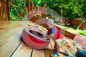 Children climbing