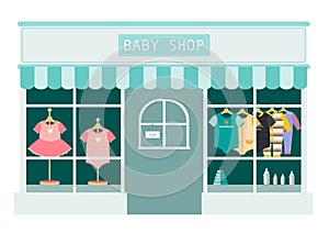 Children clothes shop ,shops and stores icons,Vector illustration