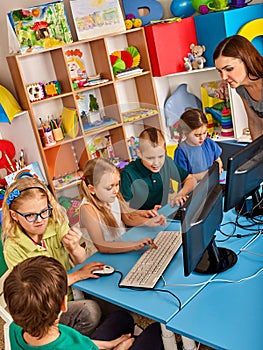 Children computer class us for education and video game.