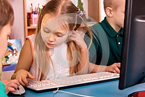 Children computer class us for education and video game.