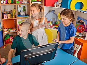 Children computer class us for education and video game.