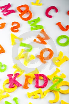 Children concept with colorful letters
