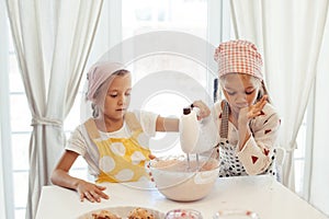 Children cooking in the kitchen